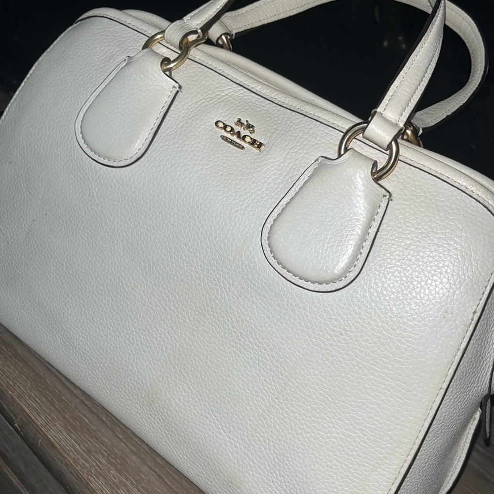 white coach bag